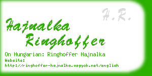 hajnalka ringhoffer business card